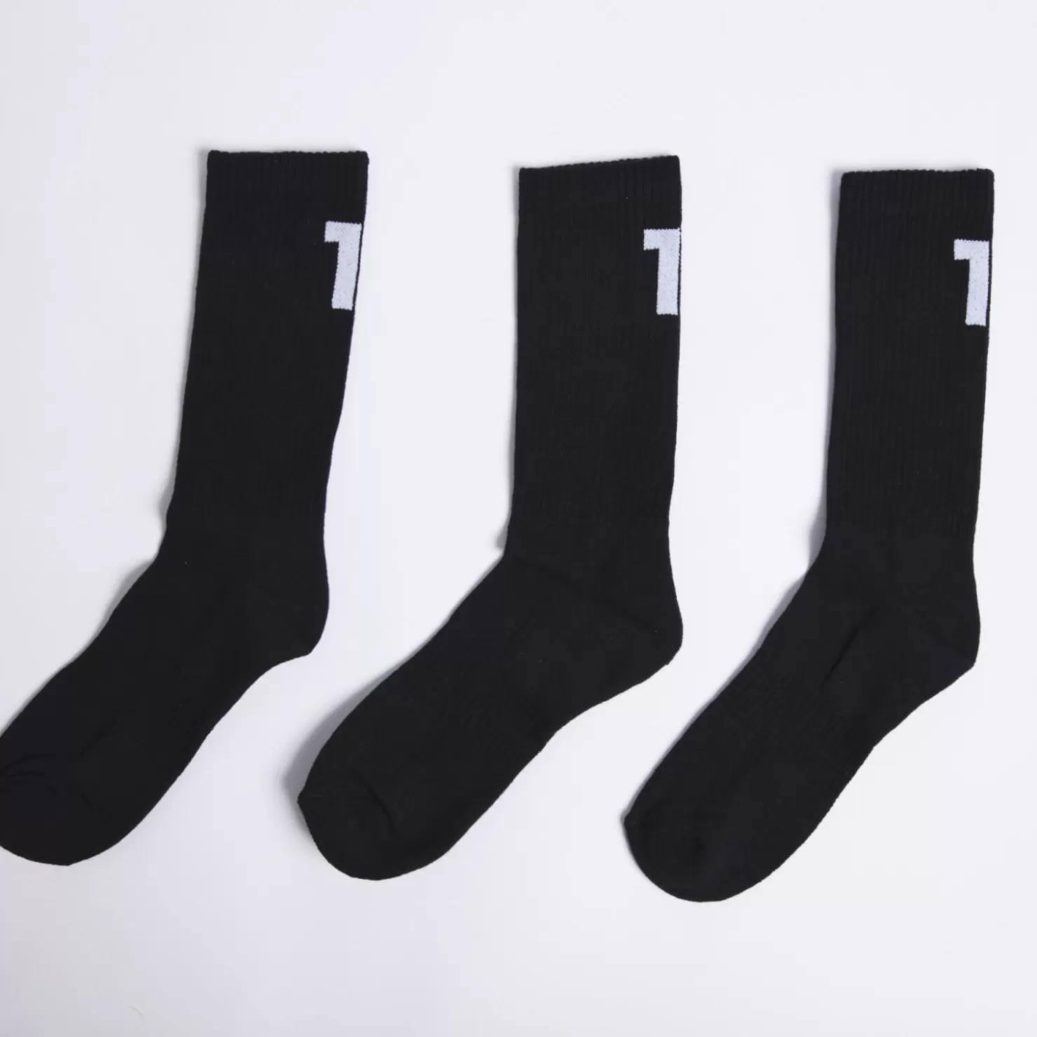 11 Degrees Socks & Underwear< 3 Pack Back Logo Socks – Black/Black/Black