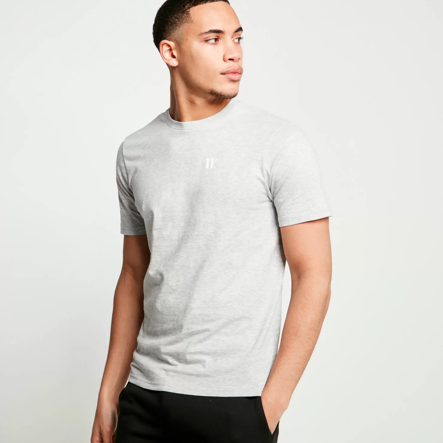 11 Degrees T-Shirts< 3 Pack Essential Short Sleeve T-Shirts – Black / White / Grey Marl