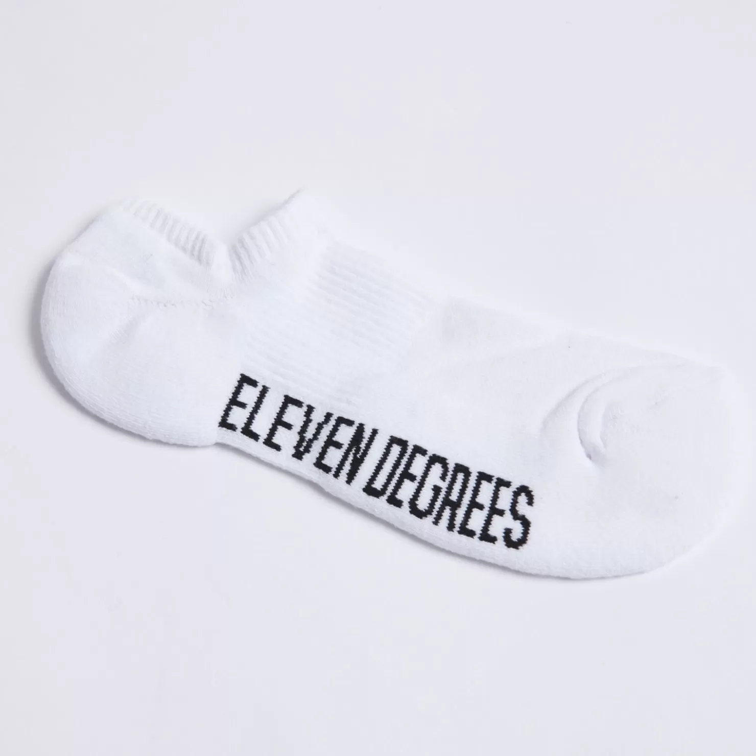 11 Degrees Socks & Underwear< 3 Pack Text Graphic Trainer Liner Socks – White/White/White