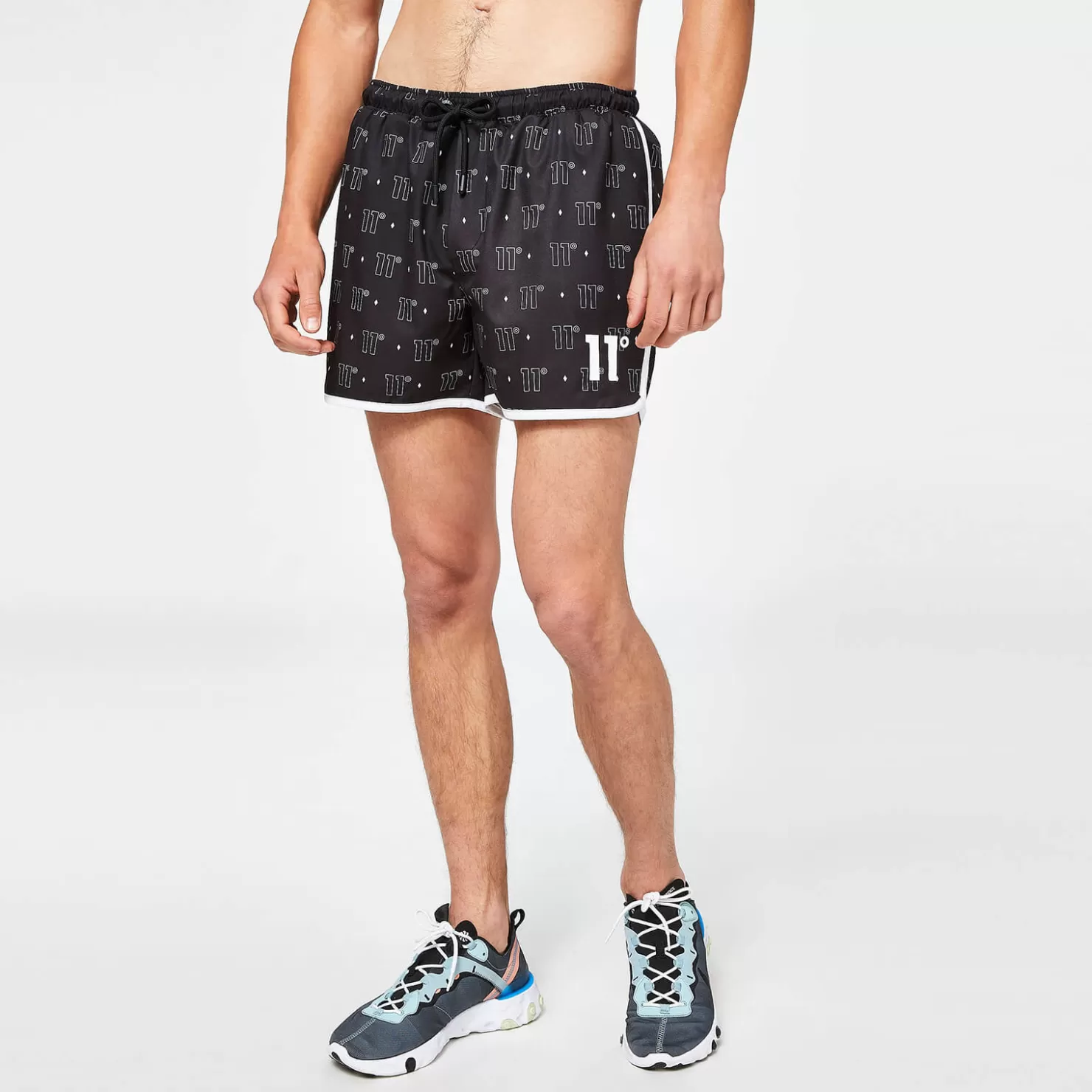 11 Degrees Swim Shorts< All Over Print Swim Shorts – Black/White