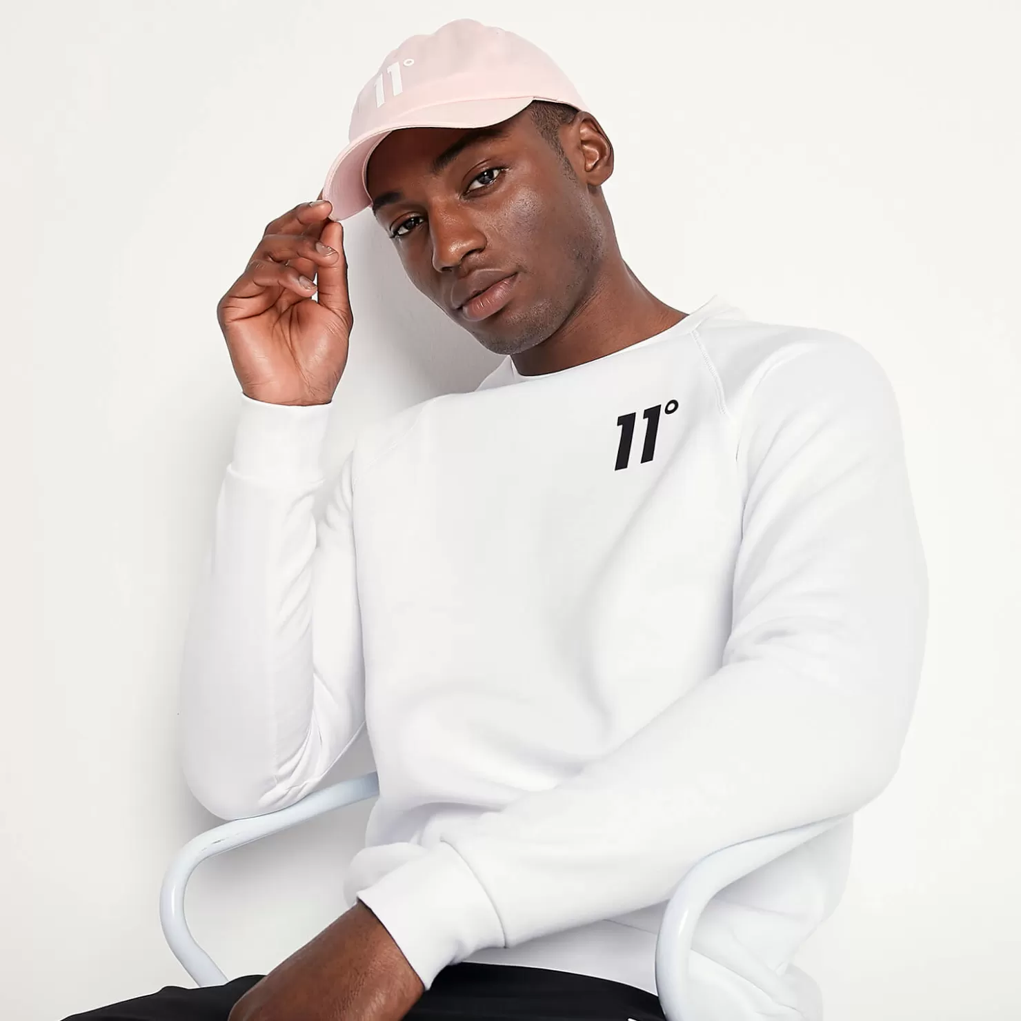 11 Degrees Caps & Hats< Baseball Logo Cap – Chalk Pink