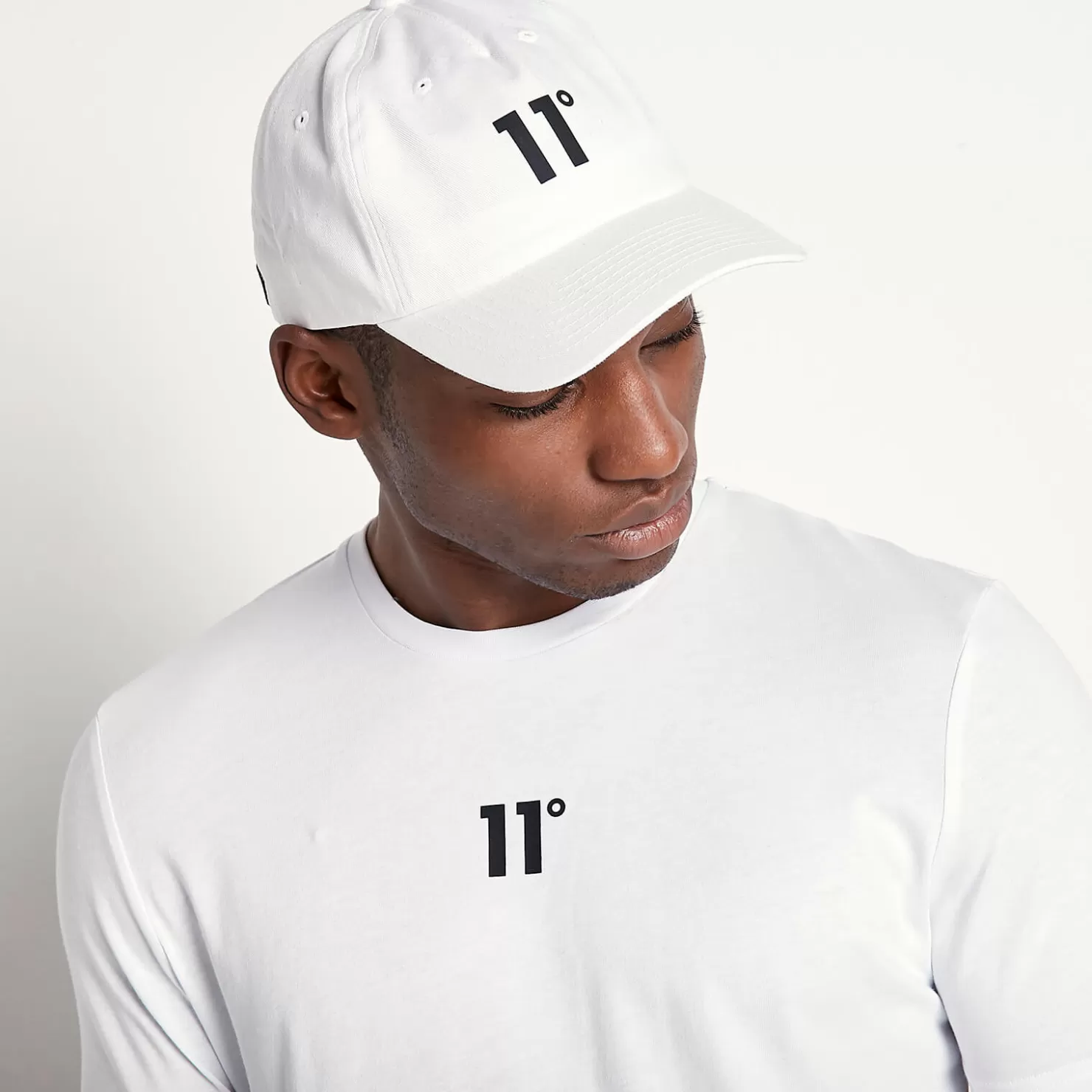 11 Degrees Caps & Hats< Baseball Logo Cap – White