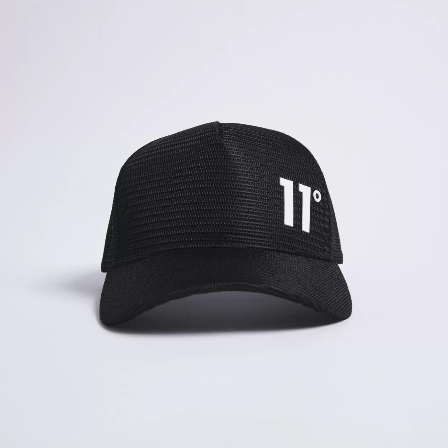 11 Degrees Caps & Hats< Closed Mesh Trucker Cap – Black