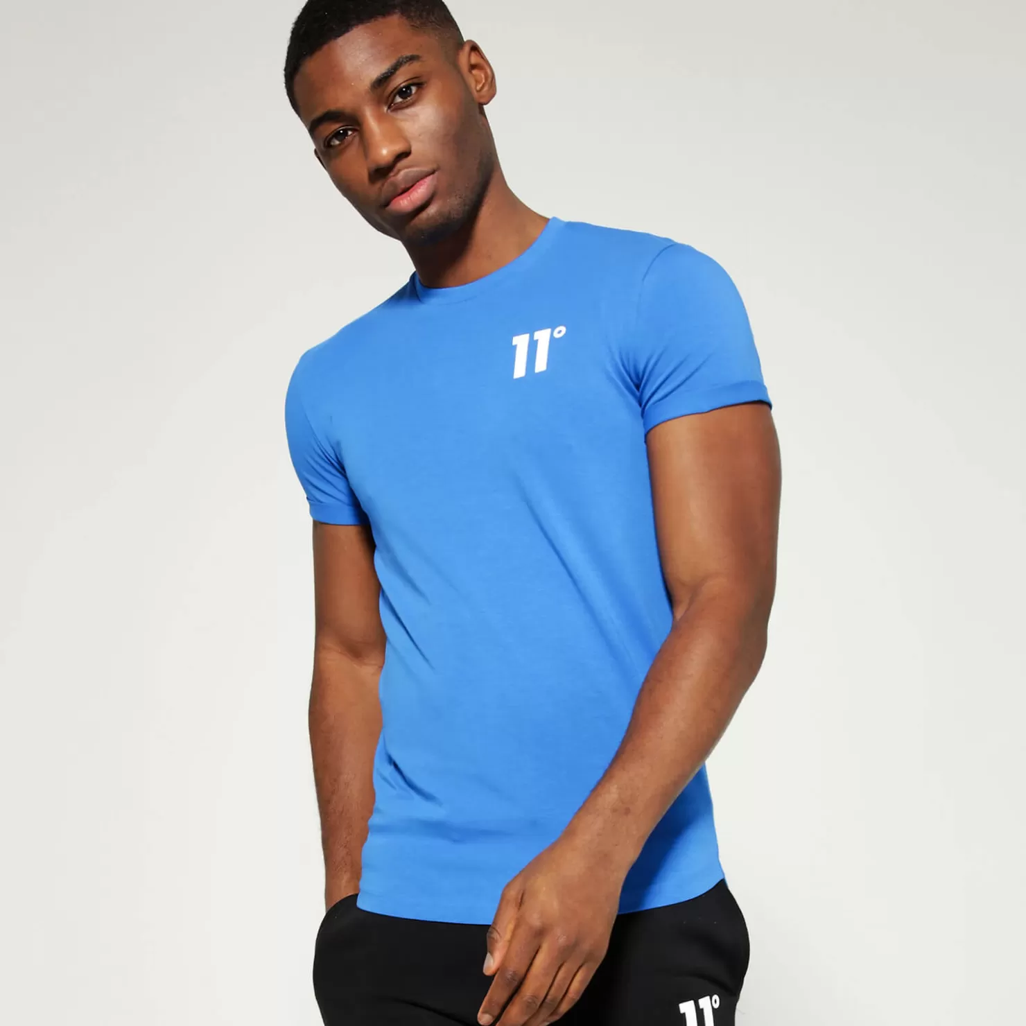 11 Degrees T-Shirts< Core Muscle Fit T-Shirt – Skydiver Blue