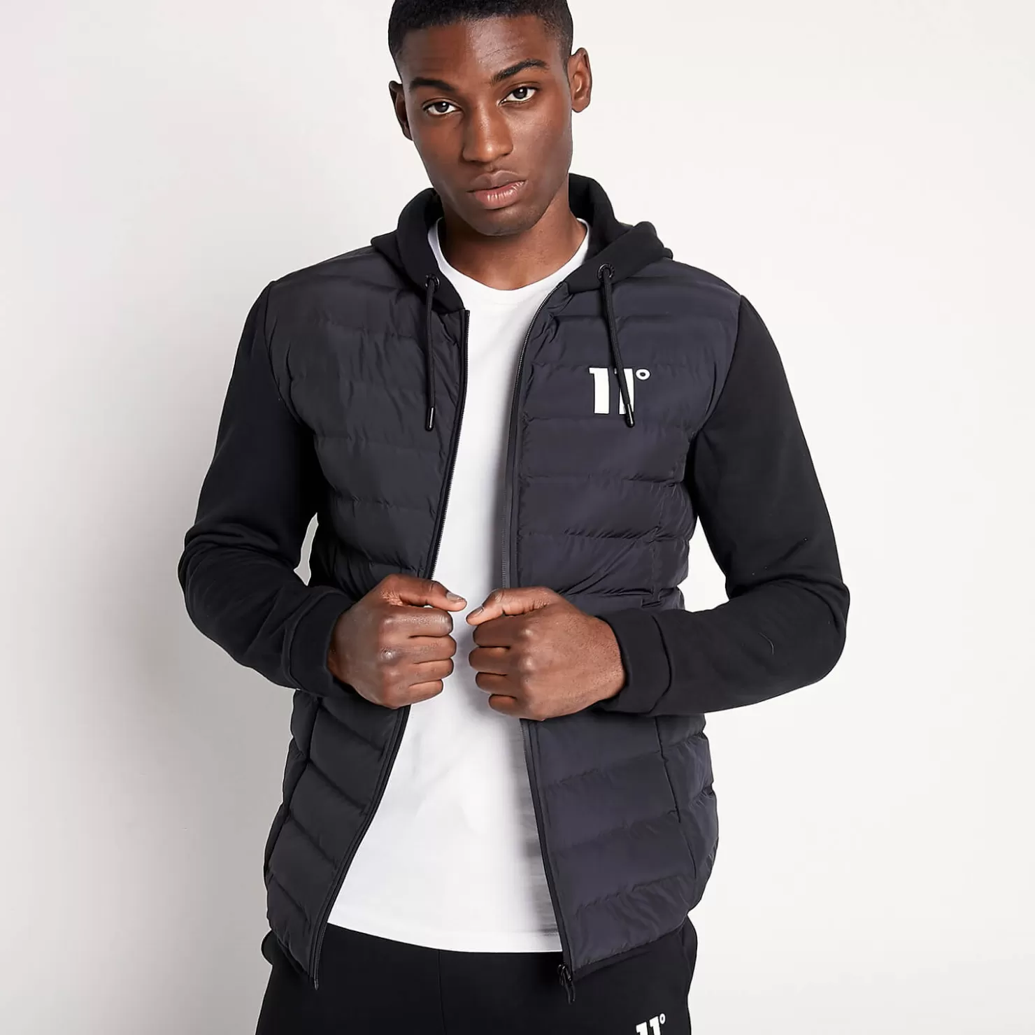 11 Degrees Jackets< Hybrid Space Jacket – Black