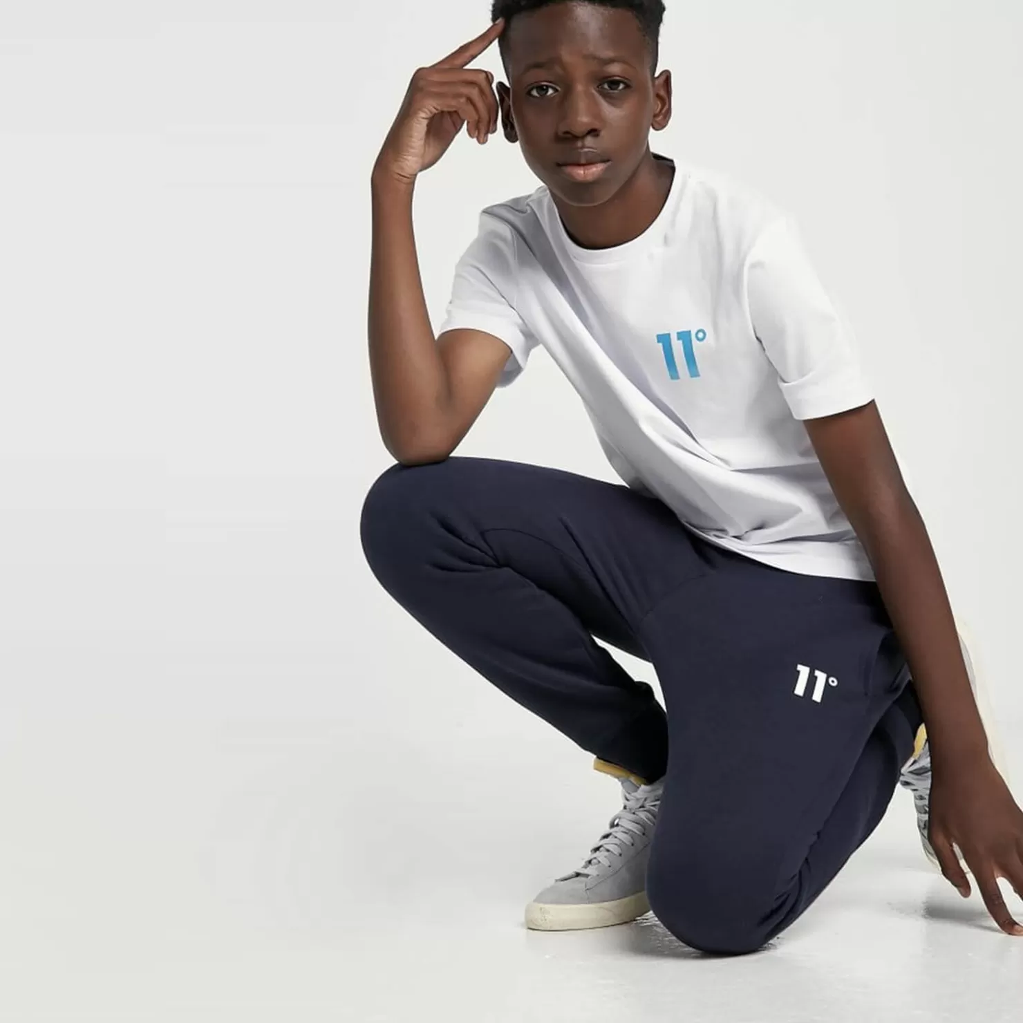 11 Degrees Joggers< Junior Core Joggers Small Logo – Navy