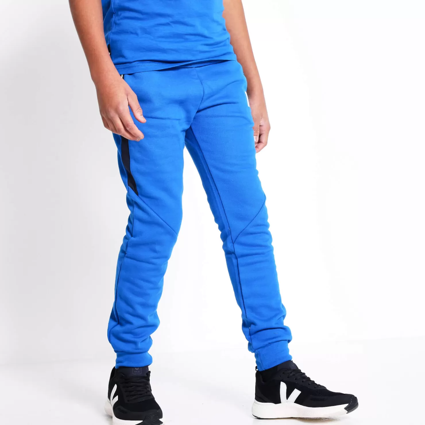 11 Degrees Joggers< Junior Cut And Sew Taped Jogger – Skydiver Blue/Navy