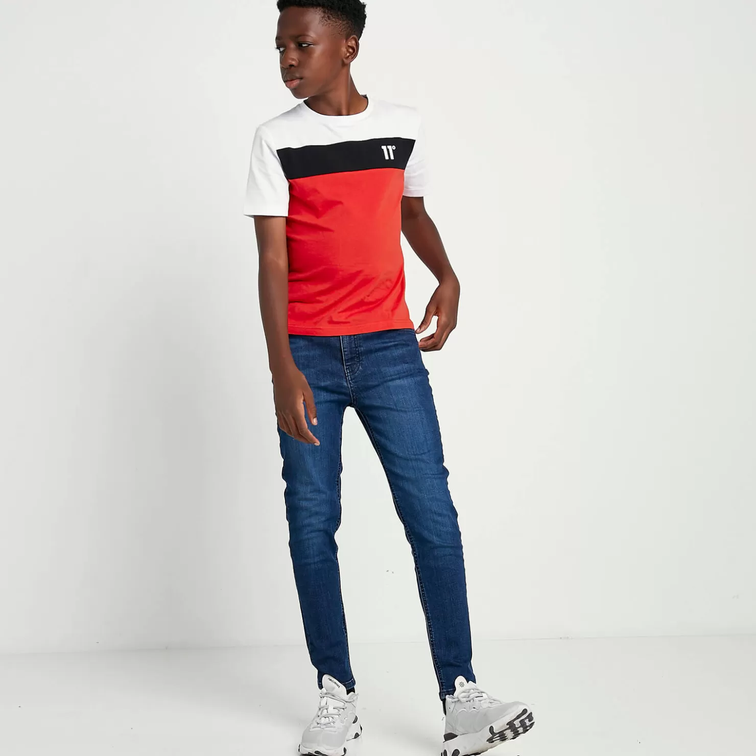 11 Degrees Jeans< Junior Sustainable Skinny Jeans – Mid Blue Wash