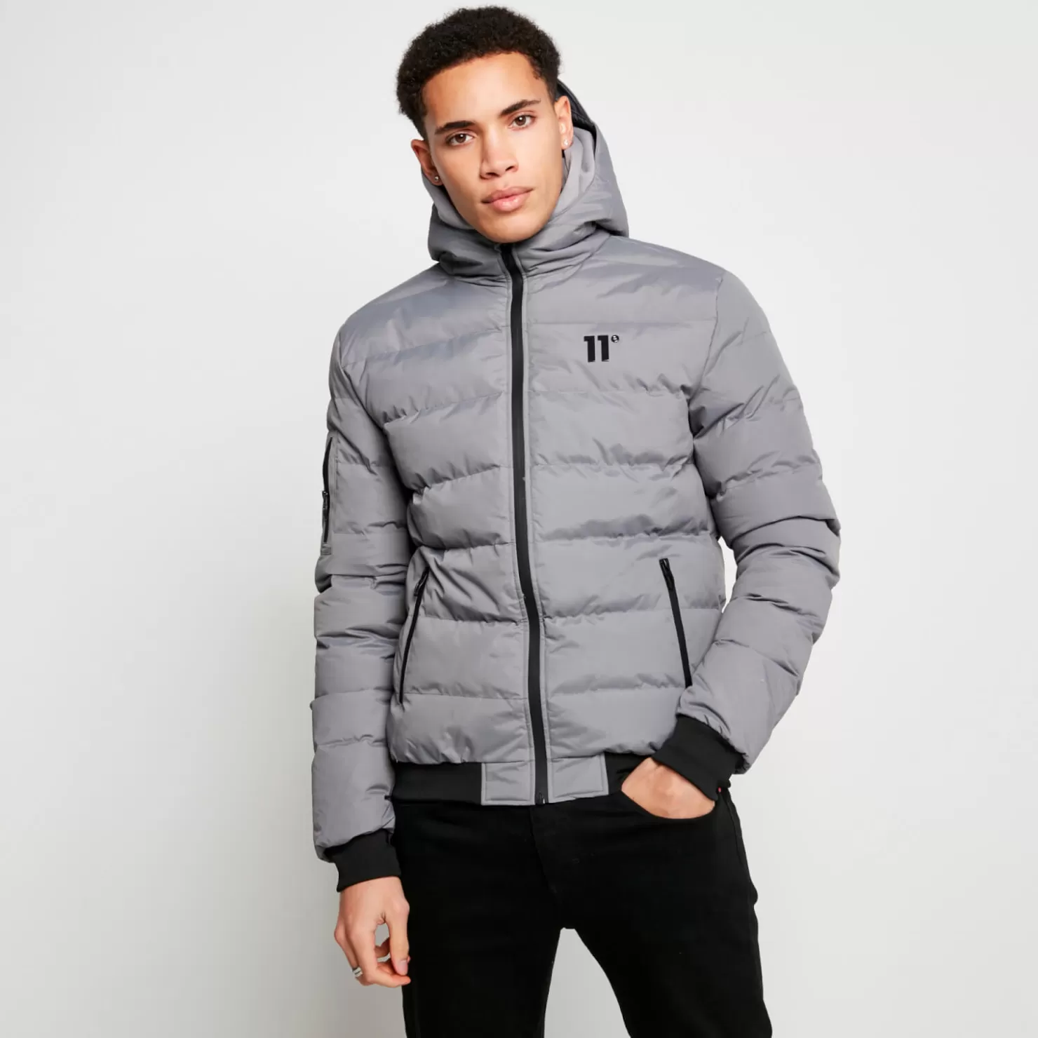 11 Degrees Jackets< Missile V3 Jacket Peak Hood – Shadow Grey