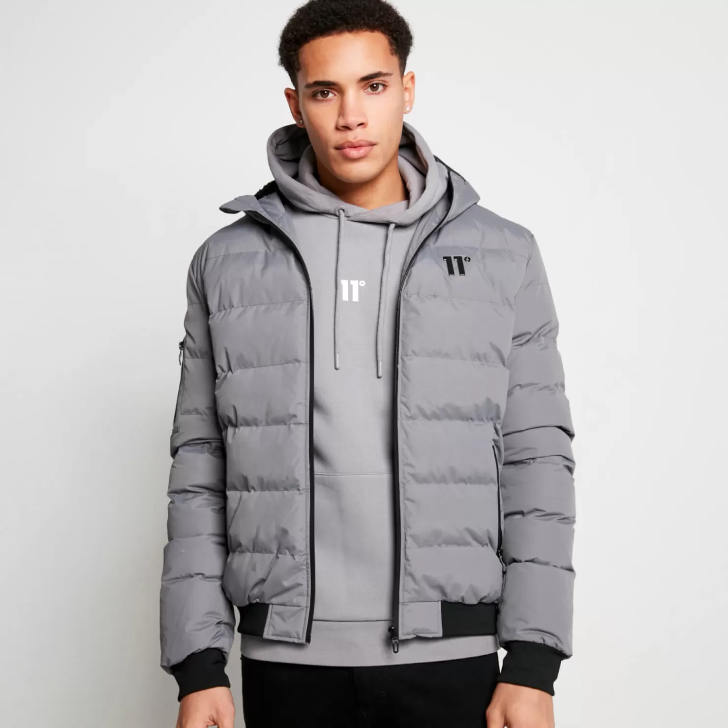 11 Degrees Jackets< Missile V3 Jacket Peak Hood – Shadow Grey