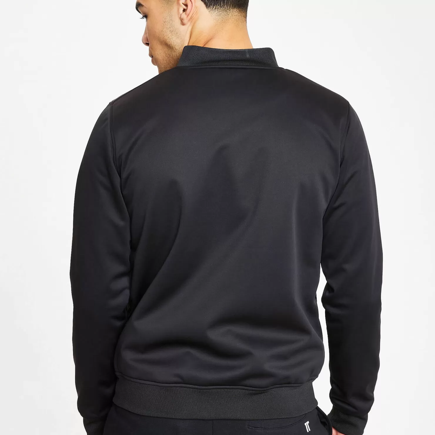 11 Degrees Jackets< Neoprene Hybrid Bomber Jacket – Black / Skydiver Blue