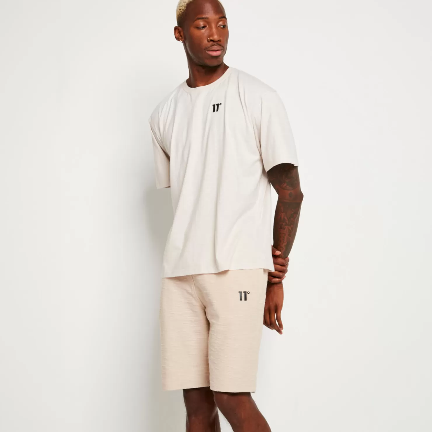 11 Degrees Shorts< Oversized Flight Shorts – Stone
