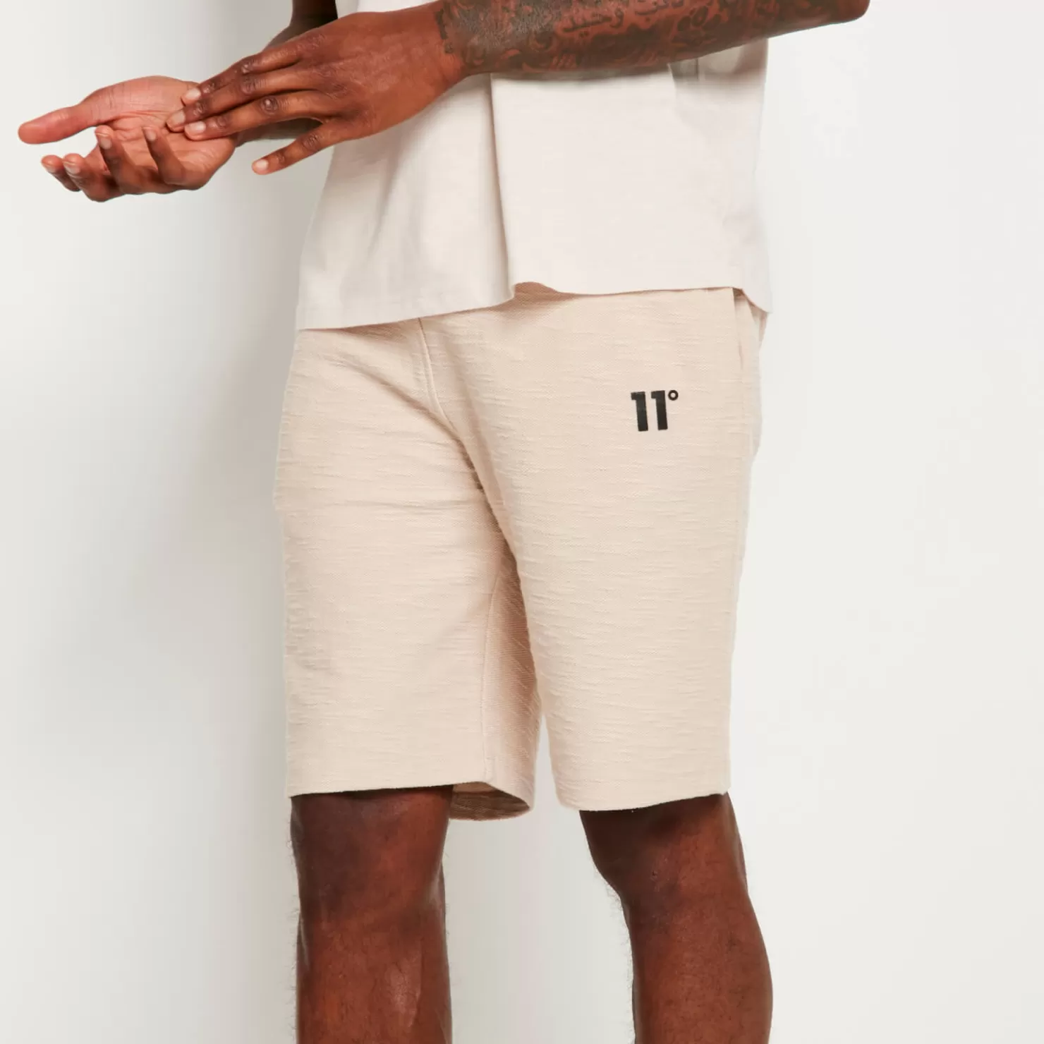 11 Degrees Shorts< Oversized Flight Shorts – Stone