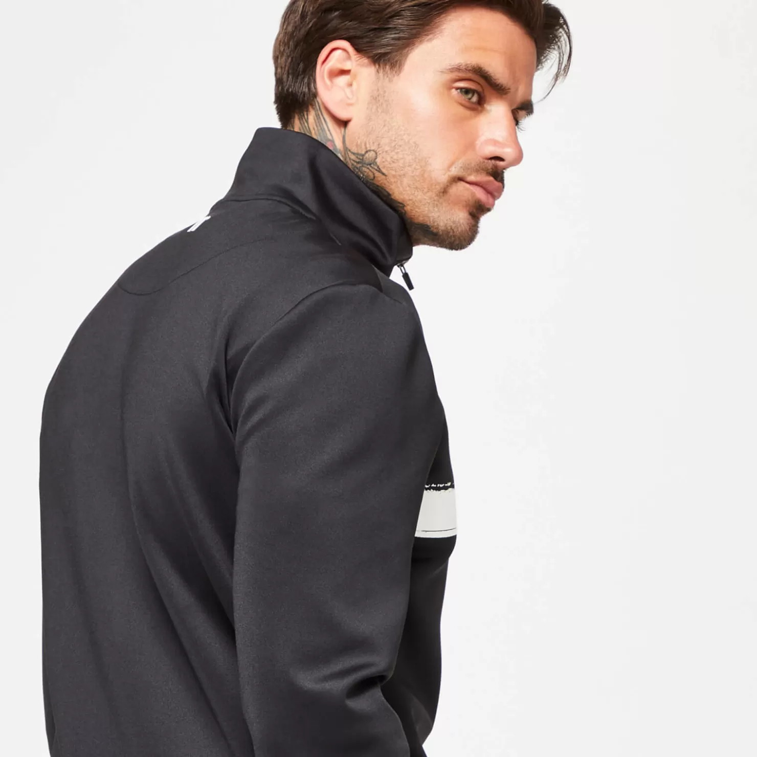 11 Degrees Tracksuits< Paint Stroke Track Top – Black