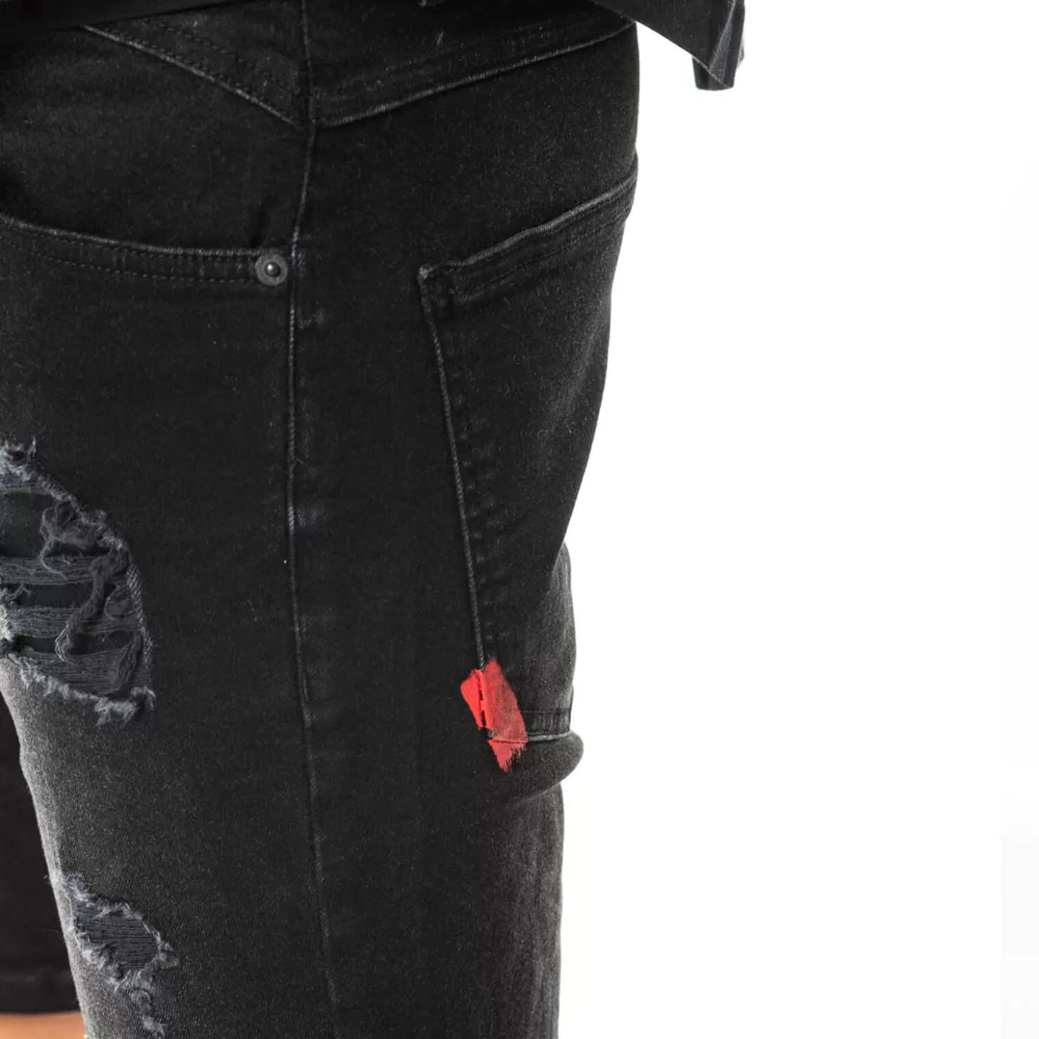 11 Degrees Shorts< Rip And Repair Skinny Shorts – Washed Black