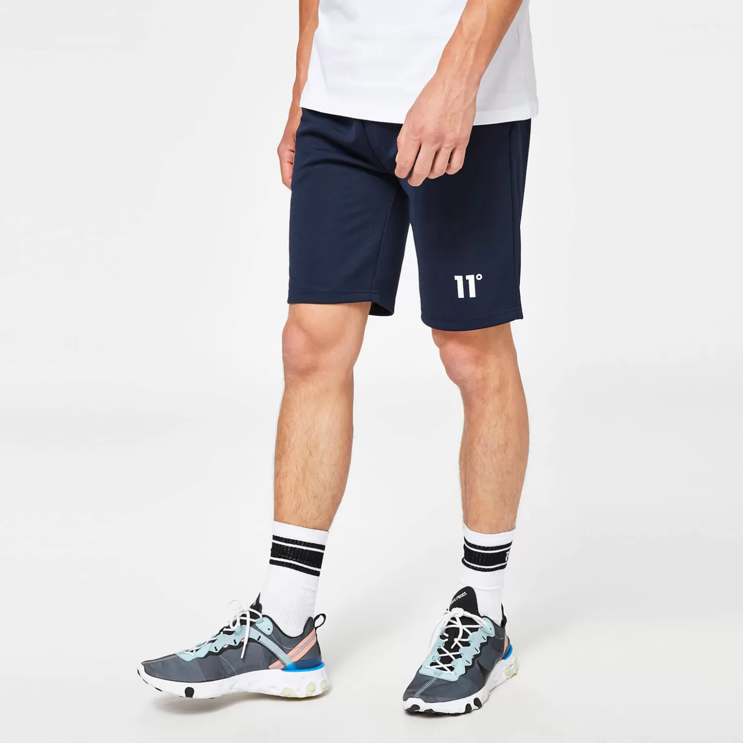 11 Degrees Shorts< Textured Shorts – Navy