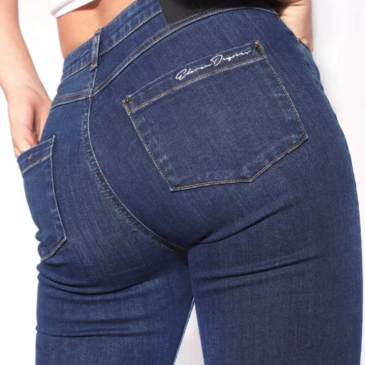 11 Degrees Jeans< Womens High Waisted Super Skinny Jeans – Indigo Wash