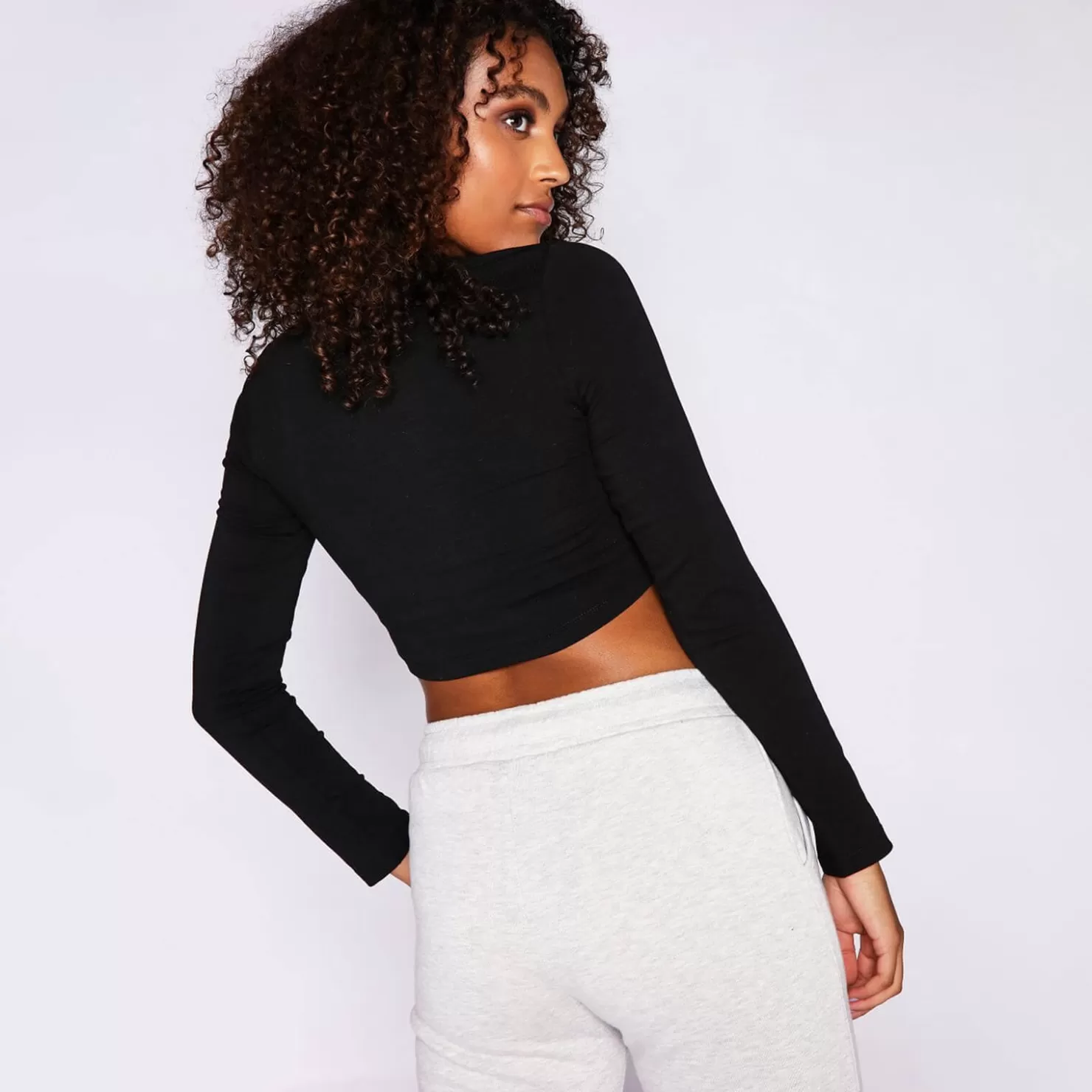 11 Degrees T-Shirts< Womens Long Sleeve Slim Fit Reflective T-Shirt – Black