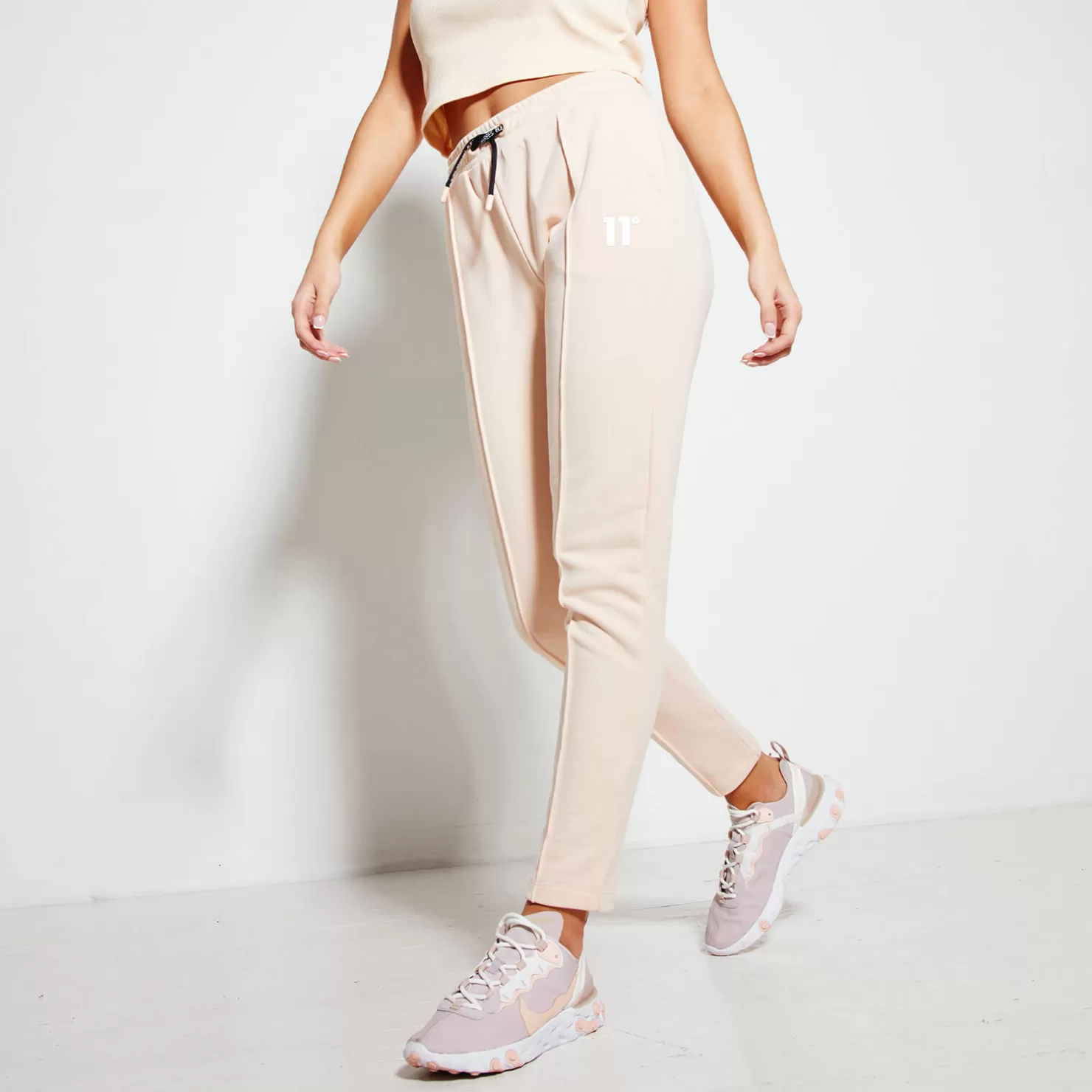 11 Degrees Joggers< Womens Pin Tuck Joggers – Sunkiss Pink