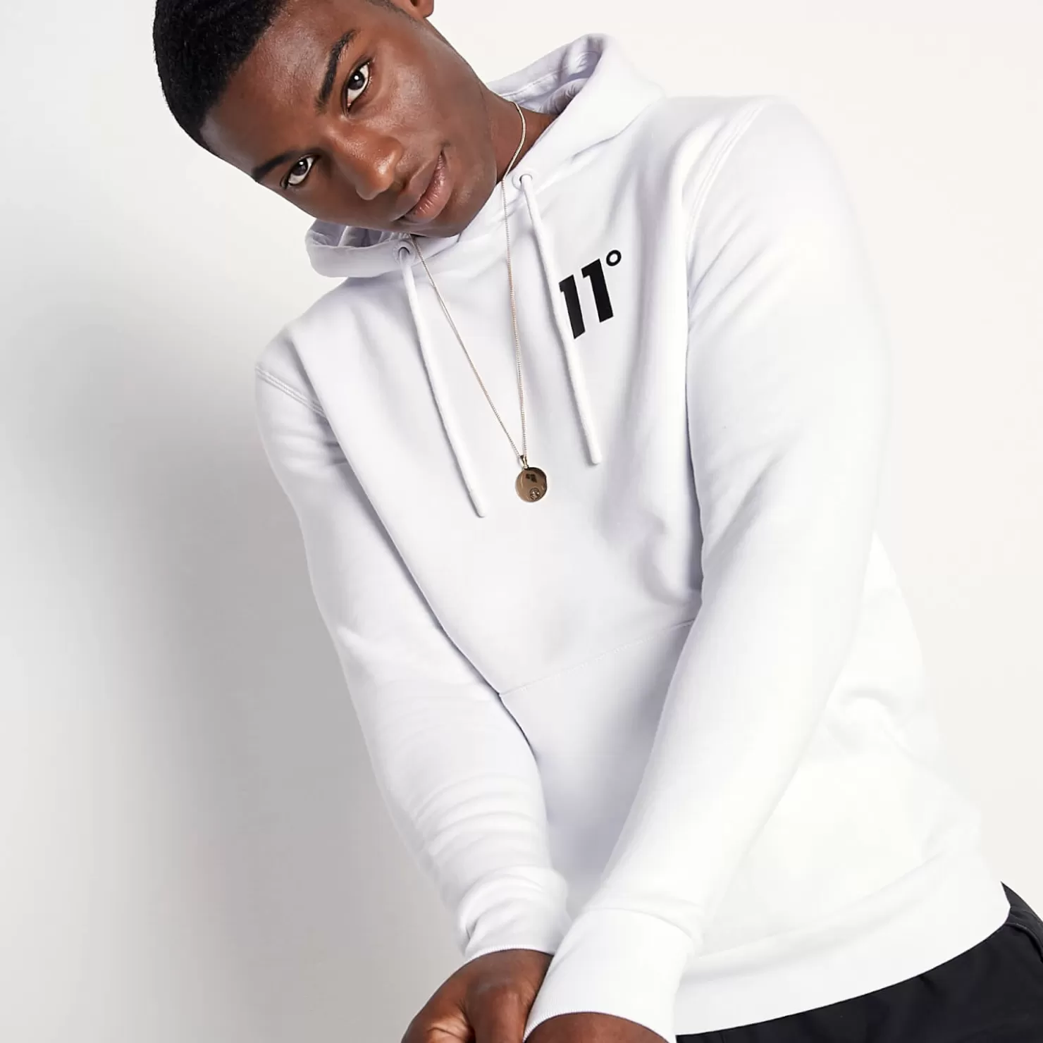 11 Degrees Hoodies<Core Hoodie – White