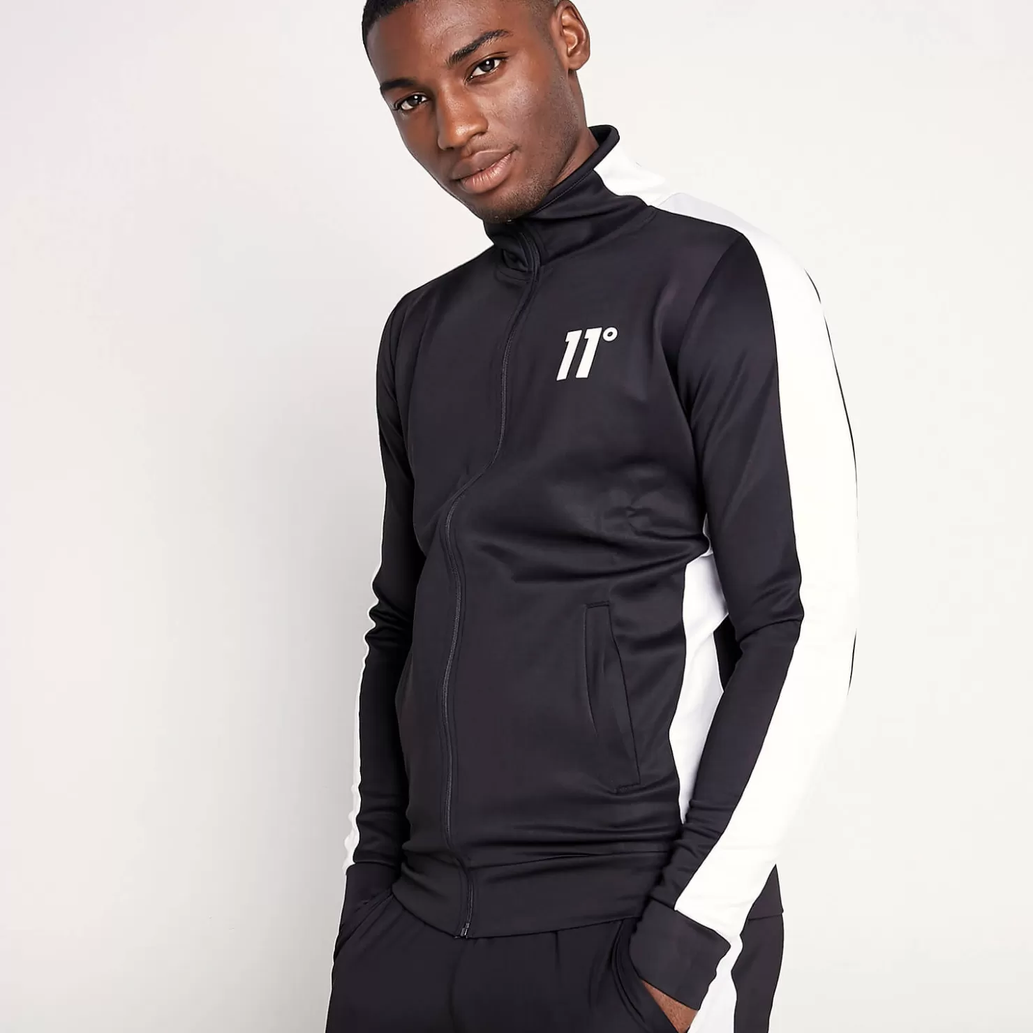 11 Degrees Tracksuits<Core Track Top – Black / White