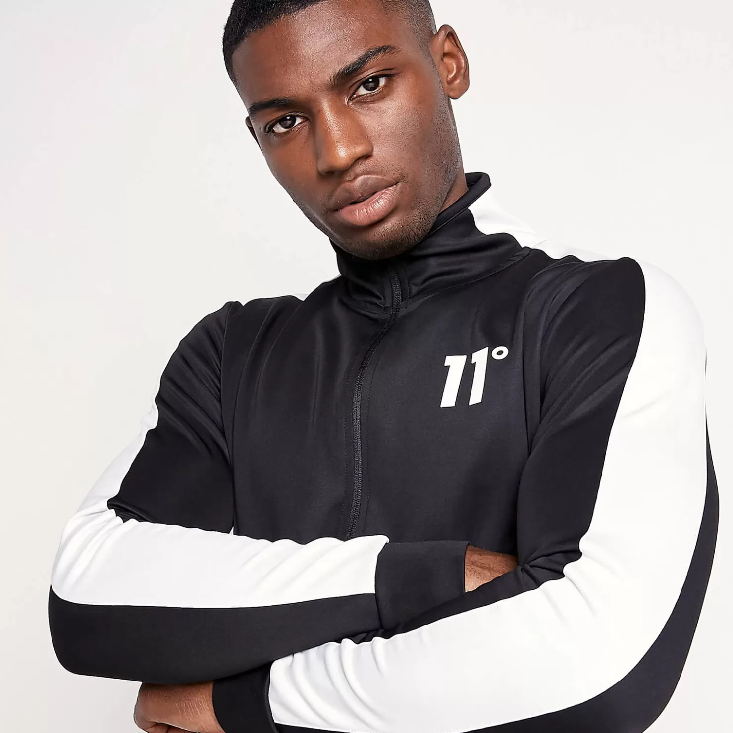 11 Degrees Tracksuits<Core Track Top – Black / White