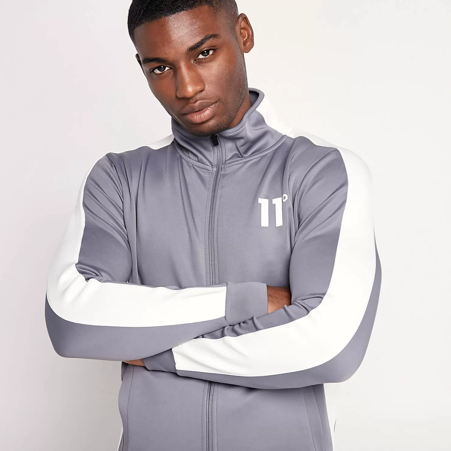 11 Degrees Tracksuits<Core Track Top – Steel / White