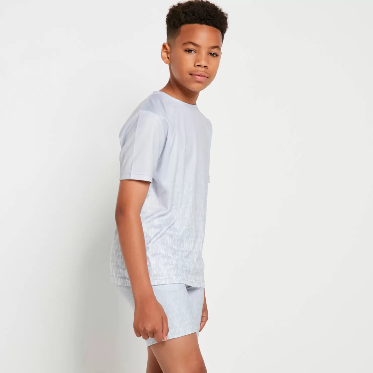 11 Degrees Shorts<Fade Print Poly Short – Vapour Grey