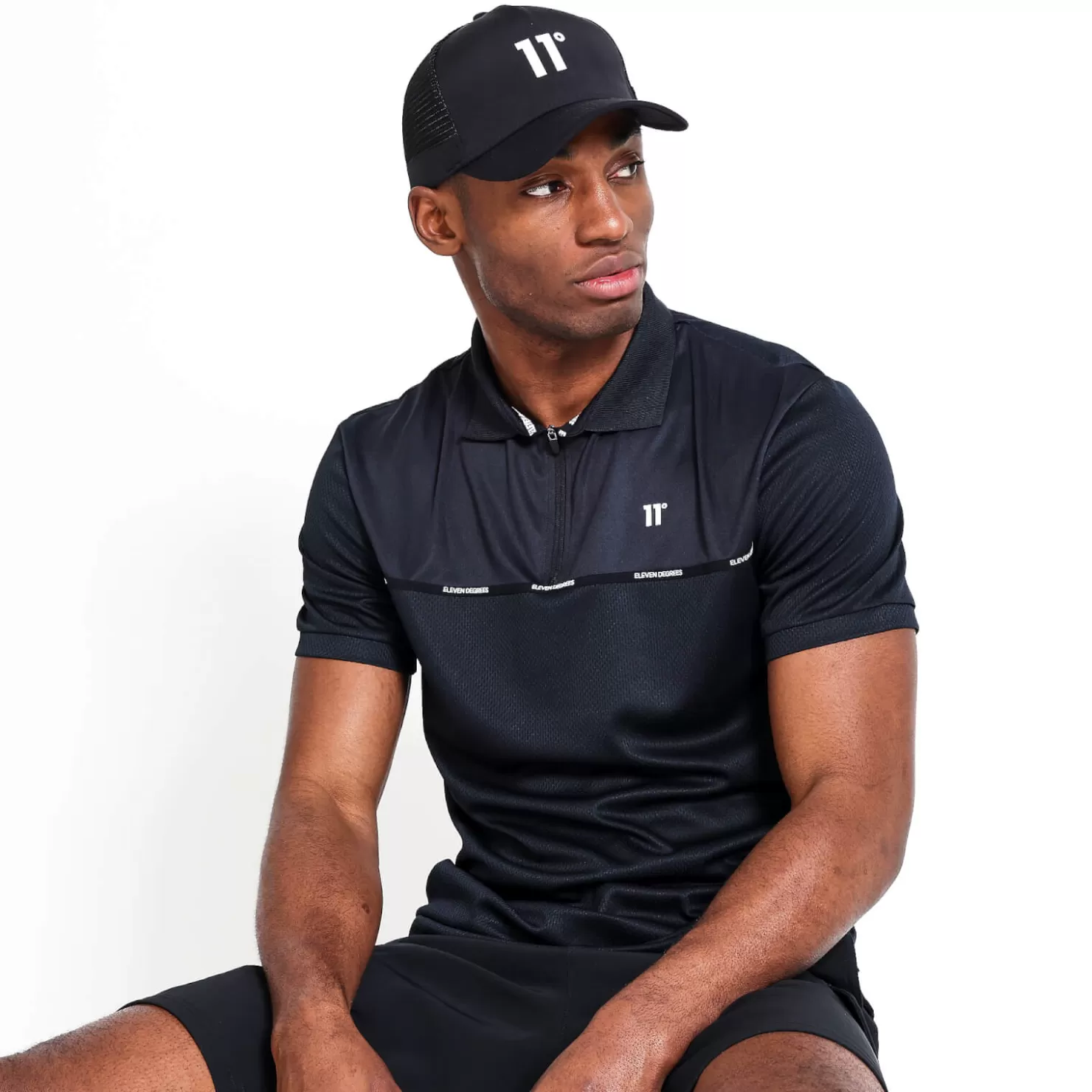 11 Degrees Caps & Hats<Golf Cap – Black