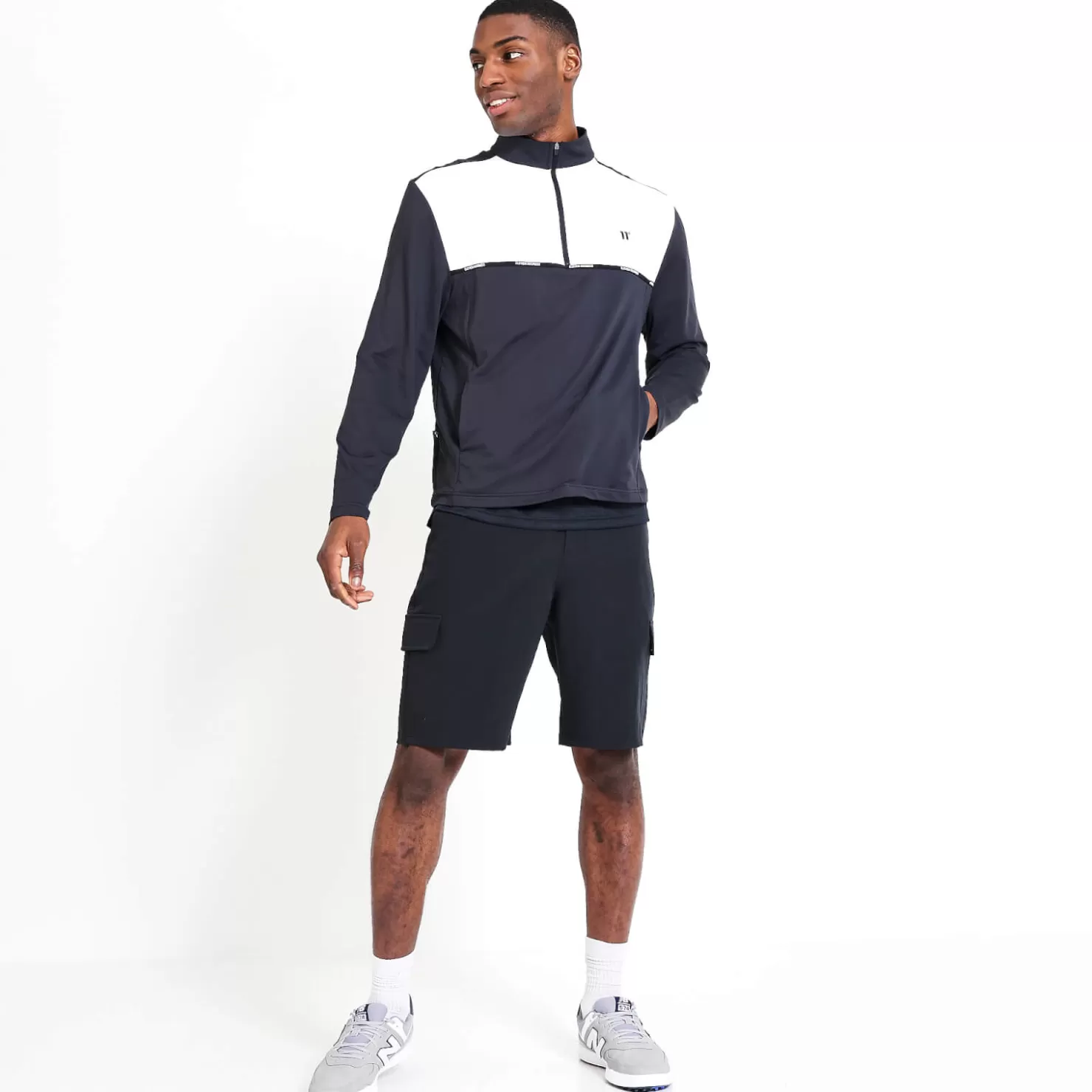 11 Degrees Hoodies<Golf Mid Layer – Black/ White