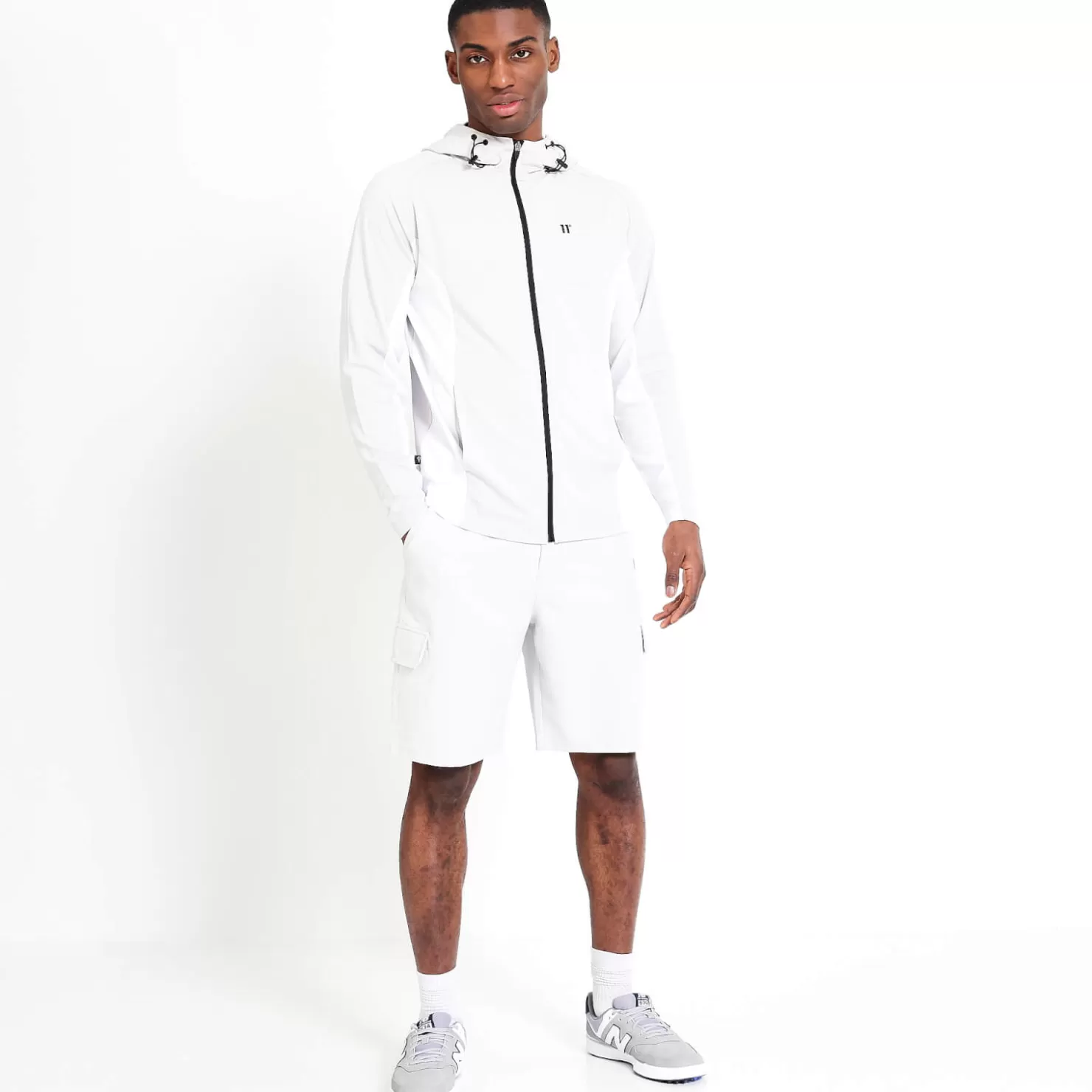 11 Degrees Hoodies<Golf Mid Layer – Vapour Grey/ White