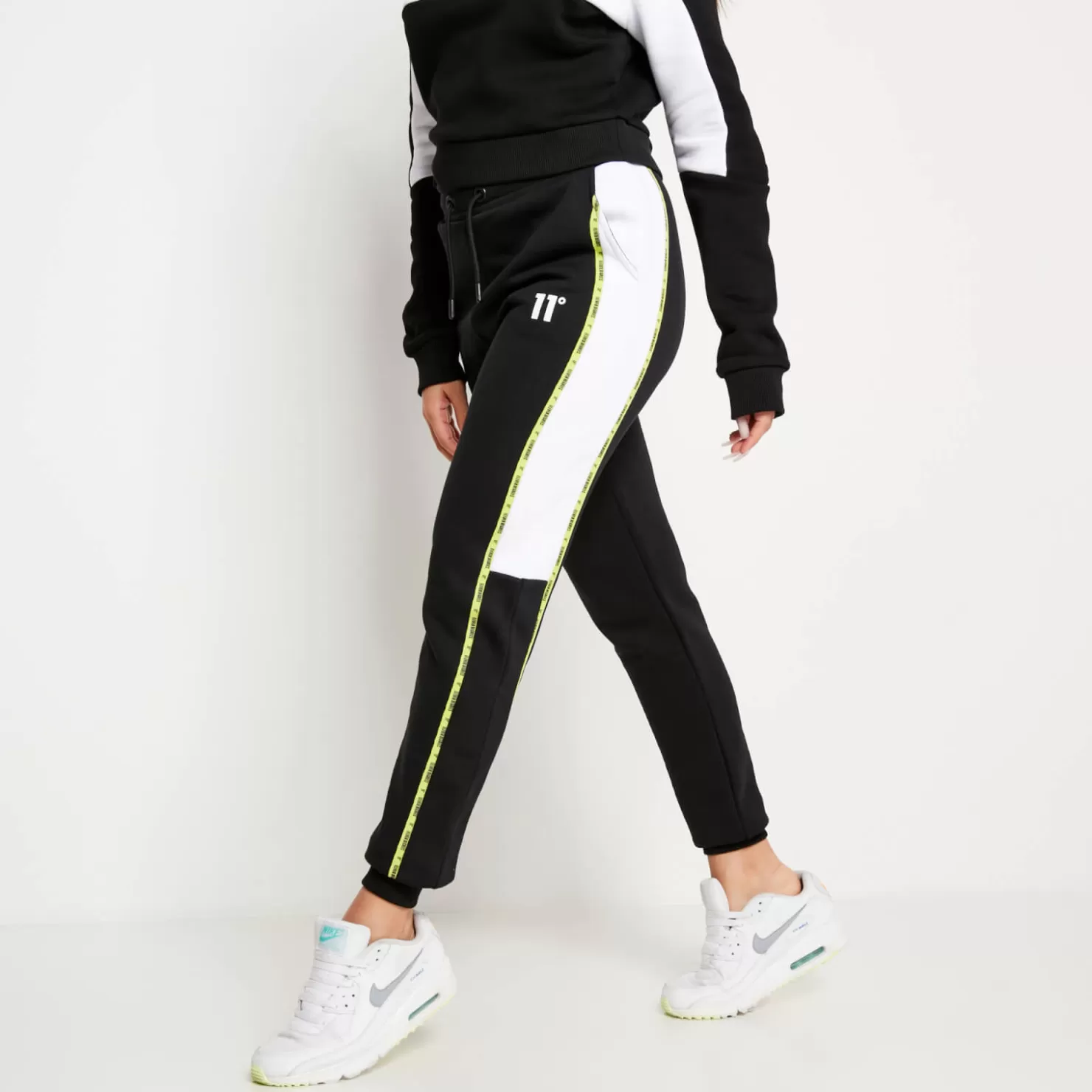 11 Degrees Joggers<Micro Taped Cut And Sew Joggers – Black/White