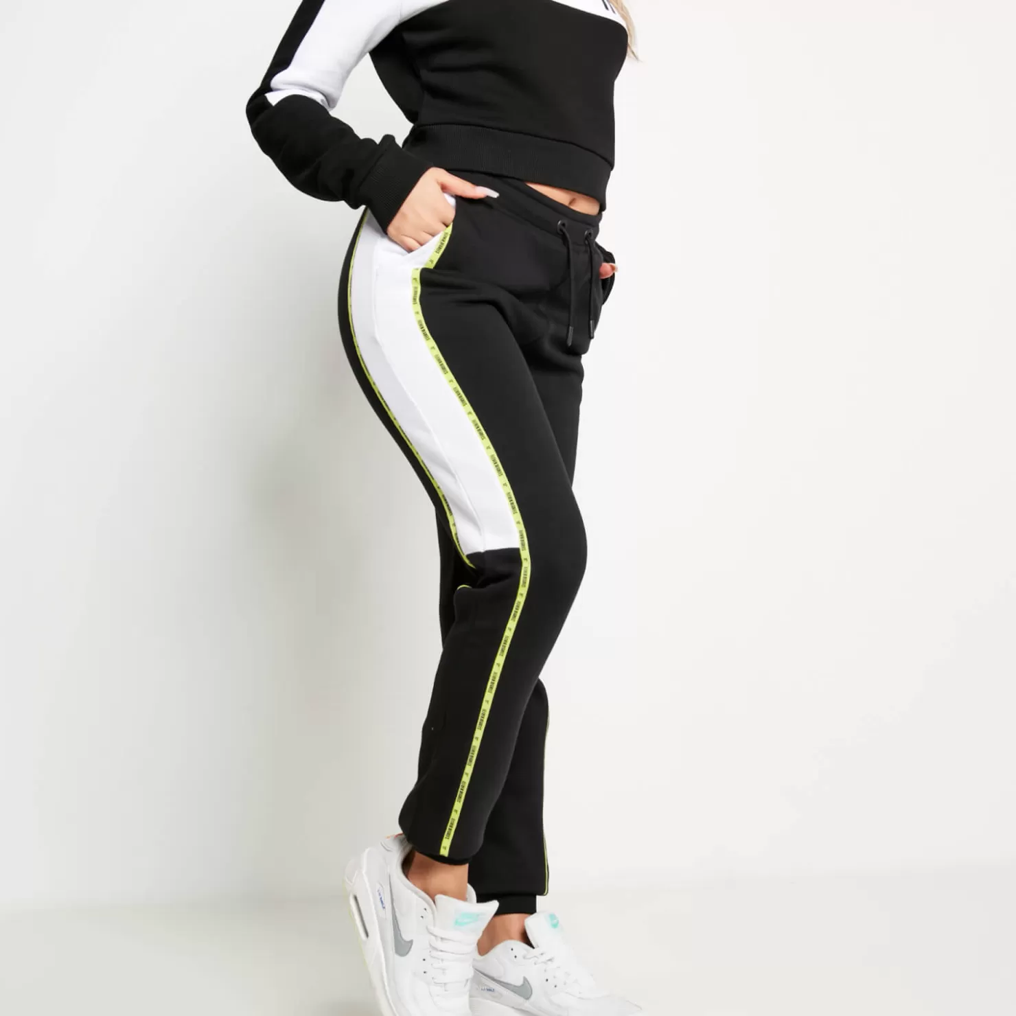 11 Degrees Joggers<Micro Taped Cut And Sew Joggers – Black/White