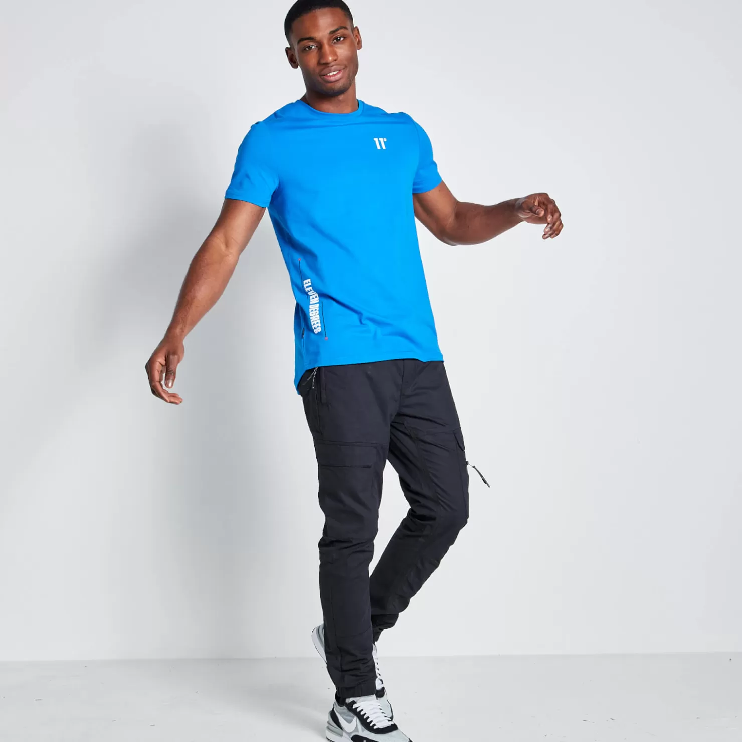 11 Degrees T-Shirts<Tall Small Graphic Muscle Fit Short Sleeve T-Shirt – Skydiver Blue