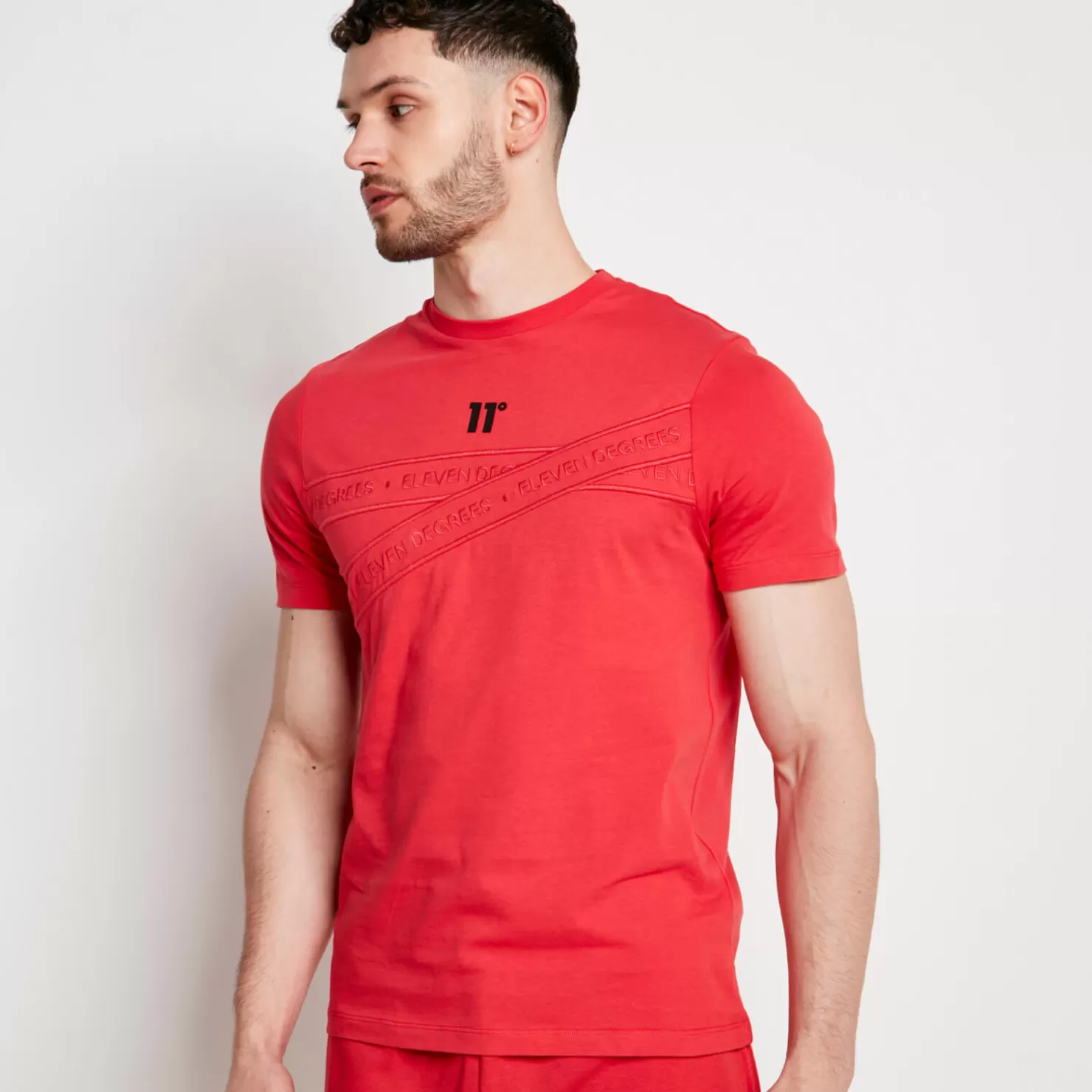 11 Degrees T-Shirts<Zigzag T-Shirt – Goji Berry Red
